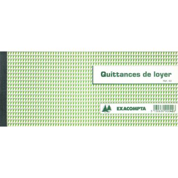 QUITTANCE DE LOYER Carnet à souche (EXACOMPTA 42E)