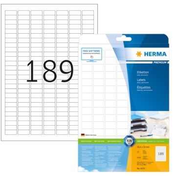 Étiquettes adhésives blanches - Multi-usages 4333  Herma 