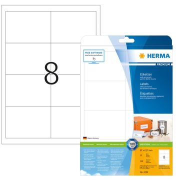 Étiquettes adhésives blanches 4359 Herma Application 