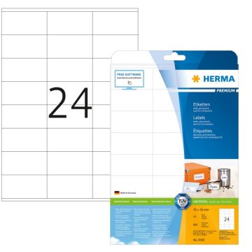 Étiquettes adhésives blanches - Multi-usages 4360 Herma 