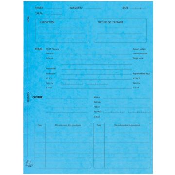 Dossier de Procédure Avocat - Chemises - Bleu EXACOMPTA modèle