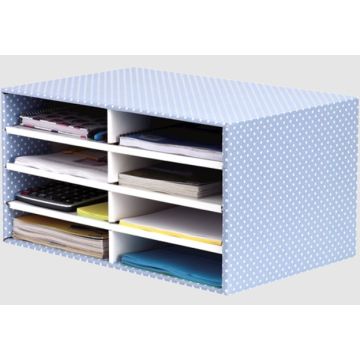 Trieur de Bureau - 8 compartiments - Bleu/Blanc : FELLOWES Bankers Box Visuel