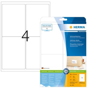 Étiquettes adhésives blanches - Multi-usages 4503  Herma 