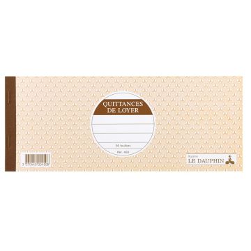 Quittance de loyer Carnet à souche Le Dauphin 450D Couverture
