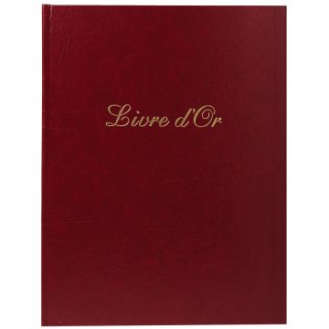 Livre d'or - Cuir Alpille - Rouge - 260 x 220 mm EXACOMPTA Visuel