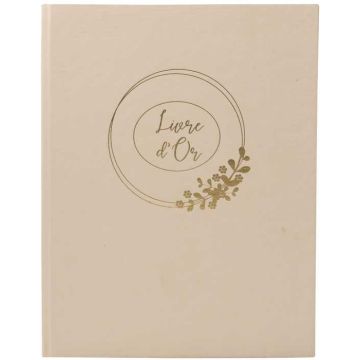Livre d'or - 270 x 220 mm - 100 pages - Latte : EXACOMPTA Ringflower couverture