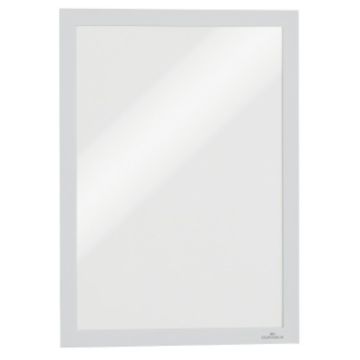 Cadre d'affichage magnétique auto-adhésif - A4 - Argent : DURABLE Lot de 10 Visuel