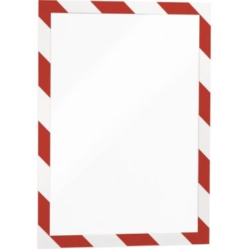 Cadre d'affichage magnétique auto-adhésif - A4 - Rouge/Blanc : DURABLE Lot de 2 Modèle
