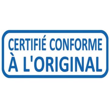 CERTIFIE CONFORME A L'ORIGINAL Tampon X-Print TRODAT 4912 Encre Bleu tampon