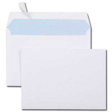 Lot de 500 Enveloppes autocollantes sans fenêtre C6 - 114 x 162 mm : GPV Visuel