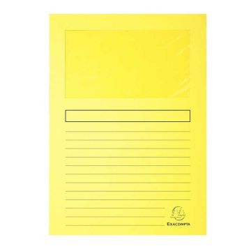 Chemises à fenêtre - Jaune : EXACOMPTA Super Lot de 100