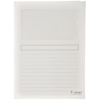 EXACOMPTA 50270E Chemise à fenêtre Blanches Forever