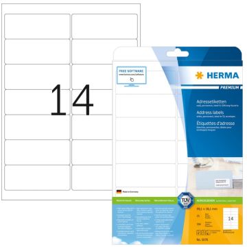 Étiquettes adhésives blanches - Multi-usages 5076 Herma