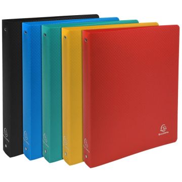 Classeur semi-rigide en PP - 4 anneaux de 30 mm - 5 couleurs assorties EXACOMPTA Visuel