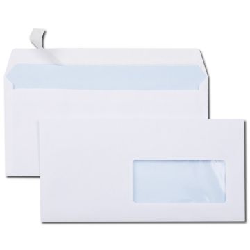Enveloppes auto-adhésives avec fenêtre DL 110 x 220 mm : GPV Lot de 500
