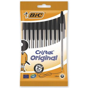 Photo BIC Stylo à bille Cristal Original Noir 830864 Sachet