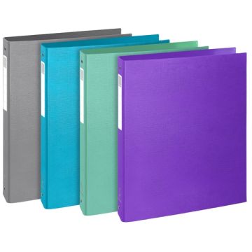 Classeur Rigide - 4 anneaux de 30 mm - Assortiment : EXACOMPTA Teksto Image