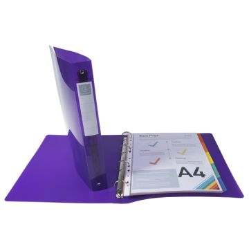 Classeur souple Iderama - 4 anneaux de 30 mm - Violet EXACOMPTA Exemple