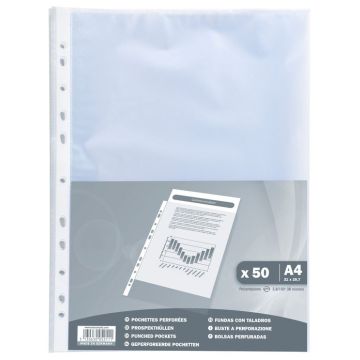 Pochettes perforées - A4 - Ouverture haut EXACOMPTA Lot de 50 Image