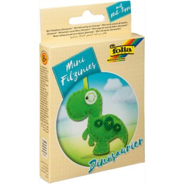Kit de couture en feutrine pour fabriquer un Porte-clé - Dinosaure : FOLIA Filzinies Image