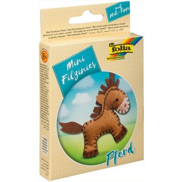 Kit de couture en feutrine pour fabriquer un Porte-clé - Cheval : FOLIA Filzinies Image