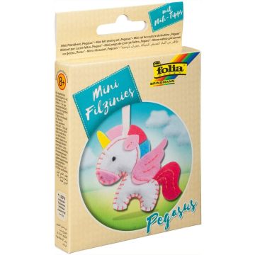 Kit de couture en feutrine pour fabriquer un Porte-clé - Pégase : FOLIA Filzinies Visuel