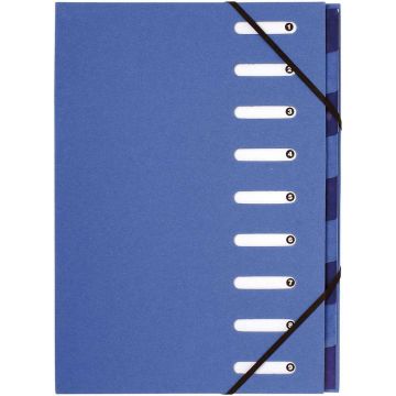 Trieur avec élastiques - 9 compartiments - Bleu : EXACOMPTA Forever photo
