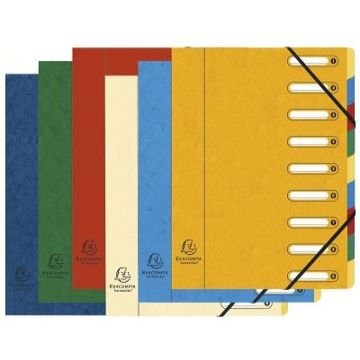 Trieur avec élastiques - 9 compartiments EXACOMPTA