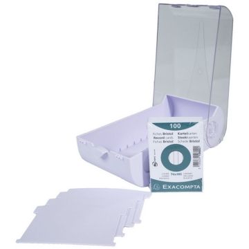 Boîte à fiches - 195 x 100 x 63 mm - A8 - Mauve : EXACOMPTA Aquarel image
