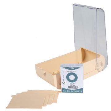 Boîte à fiches - 250 x 132 x 85 mm - A7 - Corail : EXACOMPTA Aquarel modèle