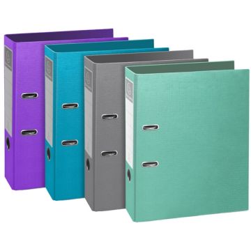 Classeur à levier - 2 anneaux de 80 mm - Assortiment : EXACOMPTA Teksto image