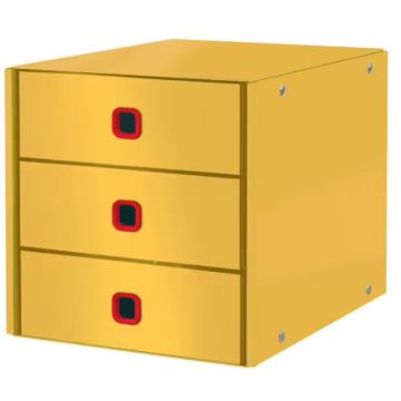 Bloc de rangement Click & Store Cosy - 3 tiroirs - Jaune : LEITZ image