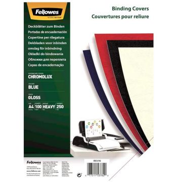 Couverture pour Reliure - Carton Blanc Chromolux FELLOWES Lot de 100 modèles