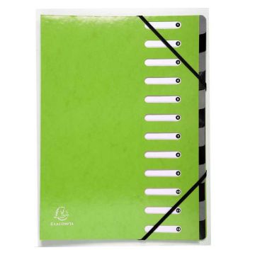 53923E EXACOMPTA  : Trieur avec élastiques  Vert anis