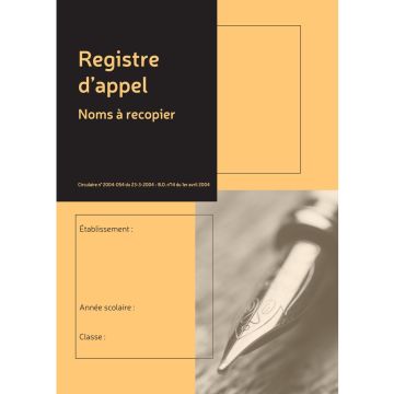 Cahier d'appels journaliers - Noms à recopier Ecole LE DAUPHIN