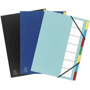 55320E EXACOMPTA  : Trieur avec élastiques Assortiment