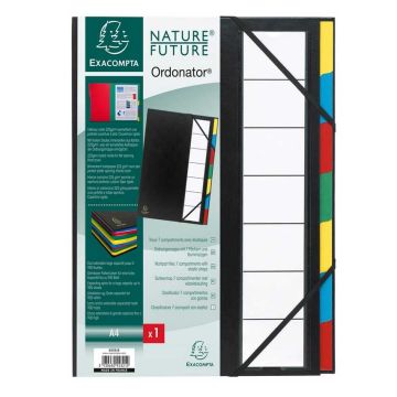 55321E EXACOMPTA  : Trieur avec élastiques Noir