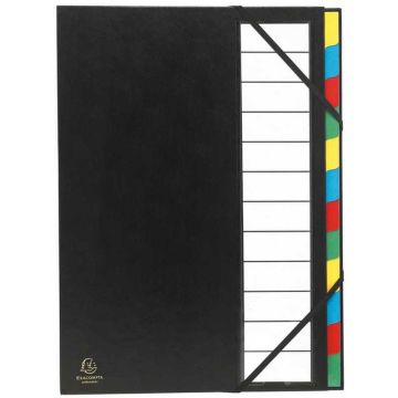 55340E EXACOMPTA  : Trieur avec élastiques  Assortiment Couverture