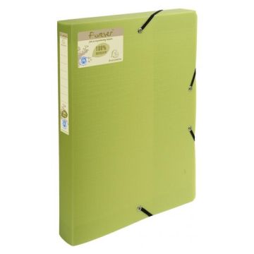 Lot de 8 boîtes de classement PP Forever (EXACOMPTA 553573E) - Dos 40 mm - Vert 