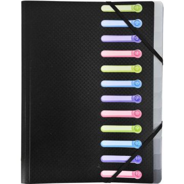 EXACOMPTA Trieur avec élastiques - 12 compartiments 55981E photo