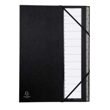 EXACOMPTA : Trieur numérique - 12 compartiments - Noir 56012E