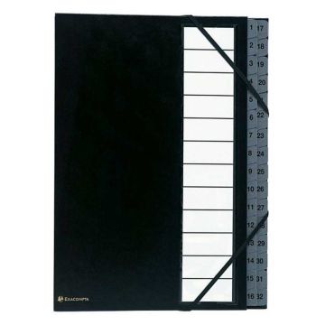 EXACOMPTA : Trieur numérique - 32 compartiments - Noir 56032E