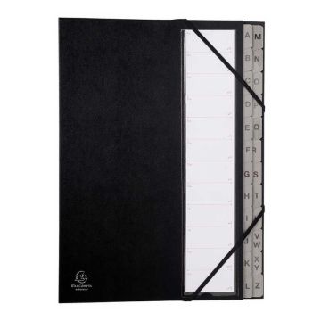 EXACOMPTA : Trieur alphabétique - 24 compartiments - Noir 56090E