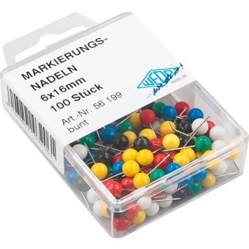 Boîte de 100 épingles de signalisation - Assortiment WEDO image