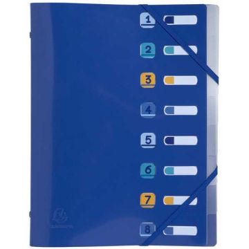 Trieur 8 compartiments - Bleu Marine : EXACOMPTA Bee Blue image