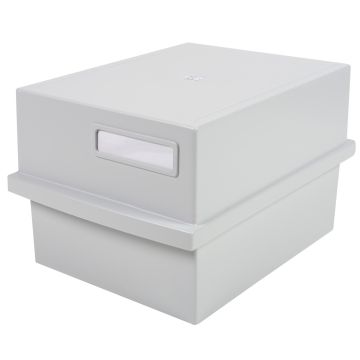 Boite pour 600 Fiches A6 avec Couvercle - Gris : EXACOMPTA Gamme K modele