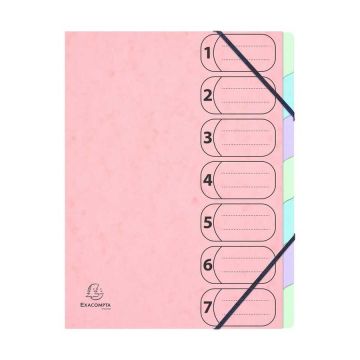Trieur 7 compartiments - Assortiment : EXACOMPTA Harmonika Aquarel mauve