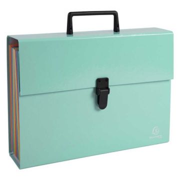 Trieur à Poignée - 18 compartiments - Vert Pastel : EXACOMPTA Aquarel image