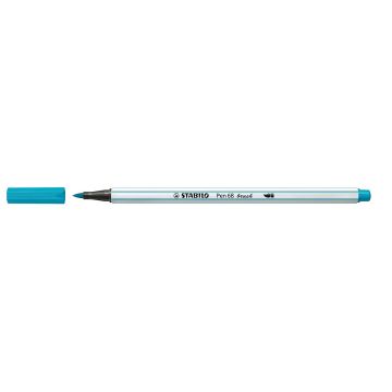 Photo STABILO : Stylo-feutre Pen 68 Brush - Bleu clair