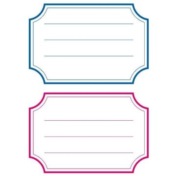 Etiquettes pour Livres avec marge - 78 x 53 mm - Bleu / Rouge : HERMA Visuel
